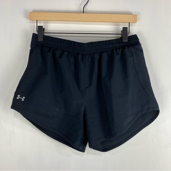 Under Armour Loose Running Shorts Athletic Workout Sporty Gym Black Size Small - Picture 1 of 4